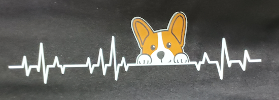 (image for) I have a Corgi in my Heart (EKG) T-Shirt
